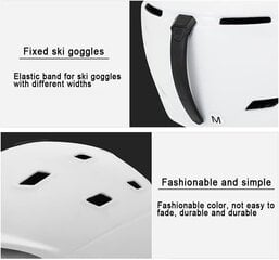 2-in-1 Visor Ski Lumilautakypärä Irrotettava Lumi Naamio Sumua Anti-UV Integroitu Suojalasit Kevyt Aikuiset Miehet Naiset Valkoinen S(52-55cm) hinta ja tiedot | Laskettelukypärät | hobbyhall.fi