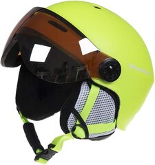 2-in-1 Visor Ski Lumilautakypärä Irrotettava Lumi Maski Anti-Fog Anti-UV Integroitu Suojalasit Kevyt Aikuiset Miehet Naiset Keltainen M (55-58cm) hinta ja tiedot | Laskettelukypärät | hobbyhall.fi