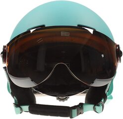 2-in-1 Visor Ski Lumilautakypärä Irrotettava Lumi Maski Anti-Fog Anti-UV Integroitu Suojalasit Kevyt Aikuiset Miesten Naisten Sininen L(58-61cm) hinta ja tiedot | Laskettelukypärät | hobbyhall.fi