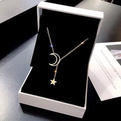 Uusi yksinkertainen Moon Star Riipus Choker kaulakoru Yksinkertainen kullanvärinen metalliseos Charm ketju kaulukset kaulakoru naisille juhlakorut hinta ja tiedot | Kaulakorut | hobbyhall.fi