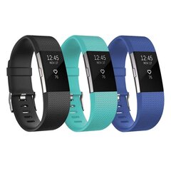 Kellot, Fitbit Charge 2 ranneke, 1/3-pack silikonivaihtohihna hinta ja tiedot | Kellot | hobbyhall.fi