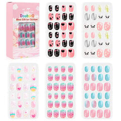 120 kpl/setti Kids Cute tekokynnet Täydellinen tee-se-itse Nail Art hinta ja tiedot | Manikyyri- ja pedikyyritarvikkeet | hobbyhall.fi