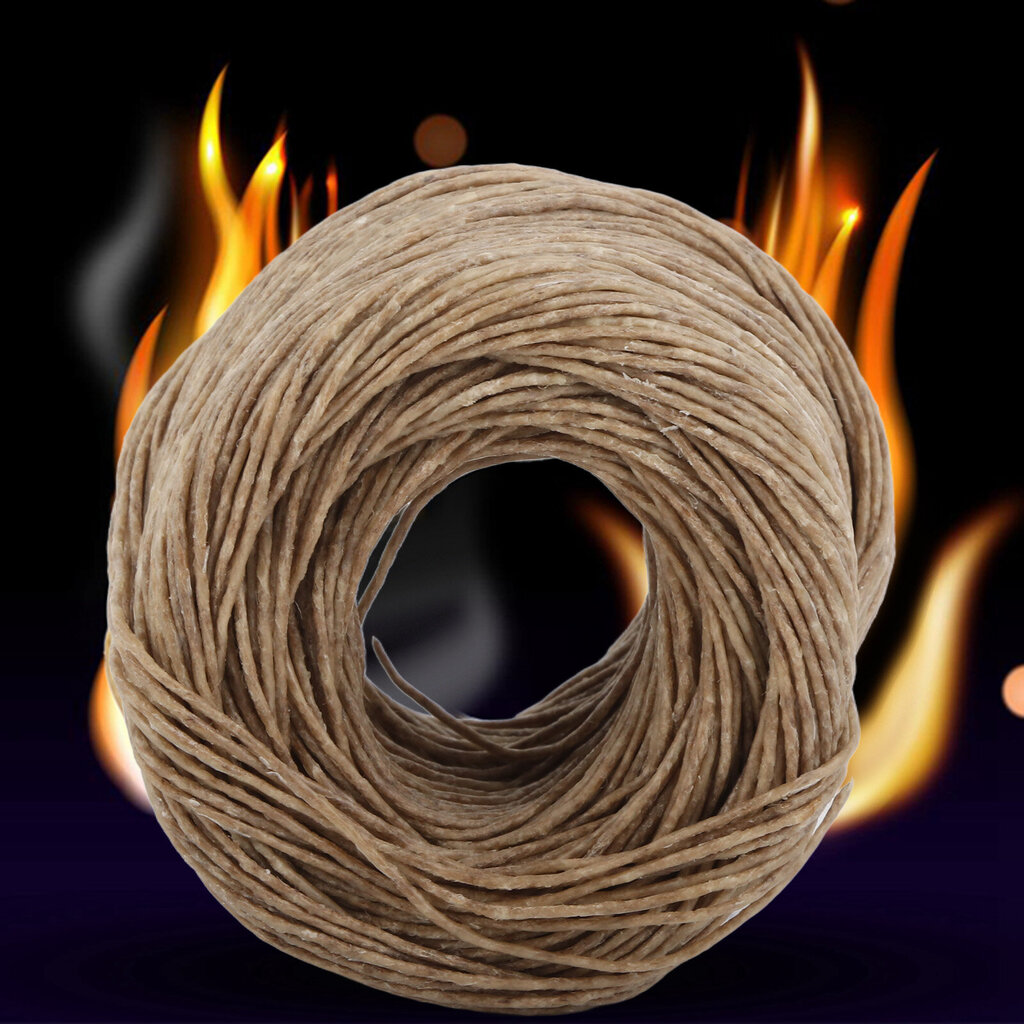 Fiber Wick Natural Mehiläisvaha Kynttilän Wick DIY 200 Jalan tuoksukynttilä Wick (tumma) hinta ja tiedot | Kynttilät ja kynttilänjalat | hobbyhall.fi