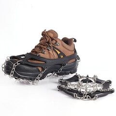 Crampons Traction Splint 19 piikkiä ruostumatonta terästä liukumaton ote Jää Lumikengät Saappaat Vaellus Vuorikiipeily Kalastus Vaellus Talvi musta hinta ja tiedot | Laskettelusuojukset | hobbyhall.fi