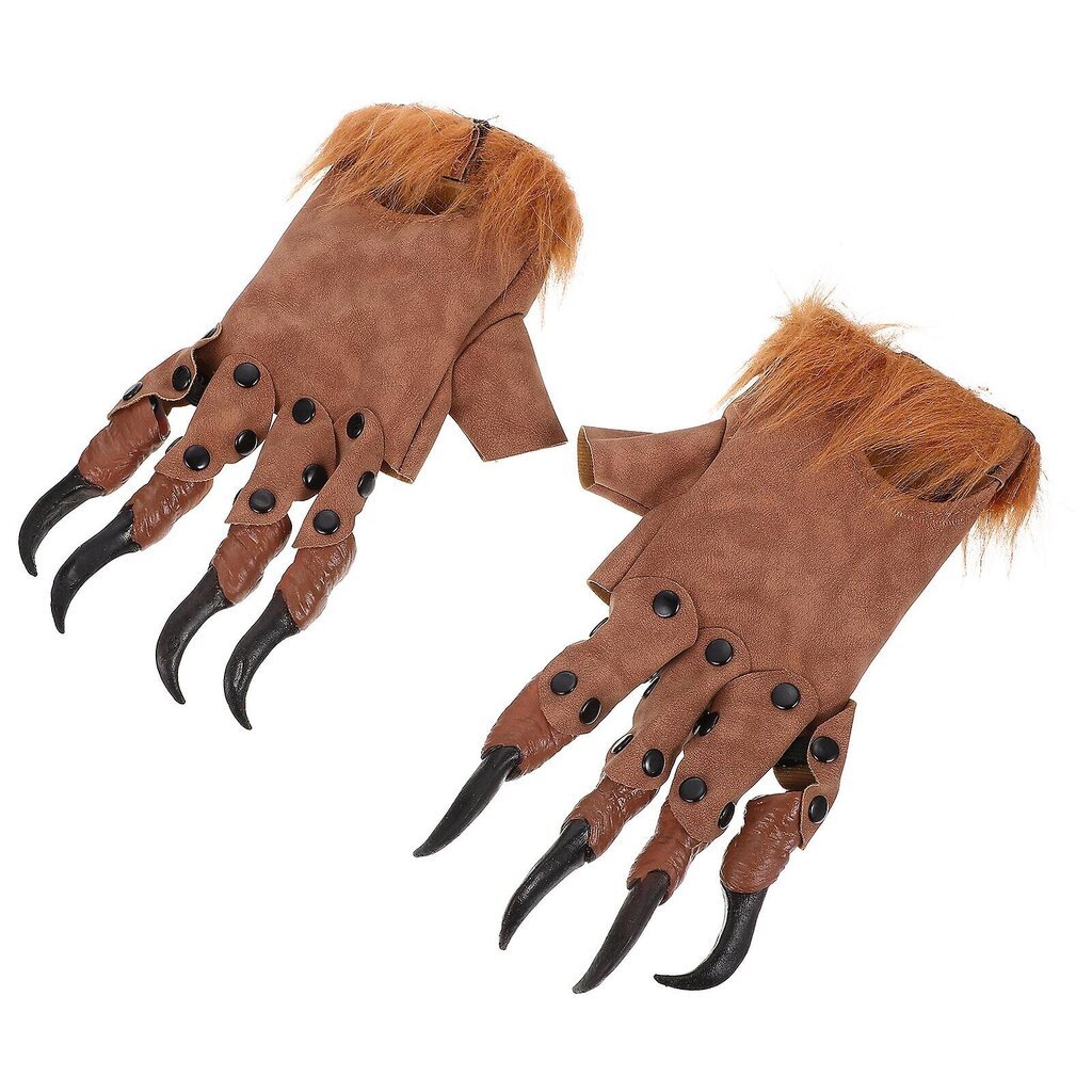 1 pari Halloween Carnival Party Cosplay Pehmo Dragon Claw -käsineet Halloween-käsineet hinta ja tiedot | Miesten hatut, huivit ja käsineet | hobbyhall.fi