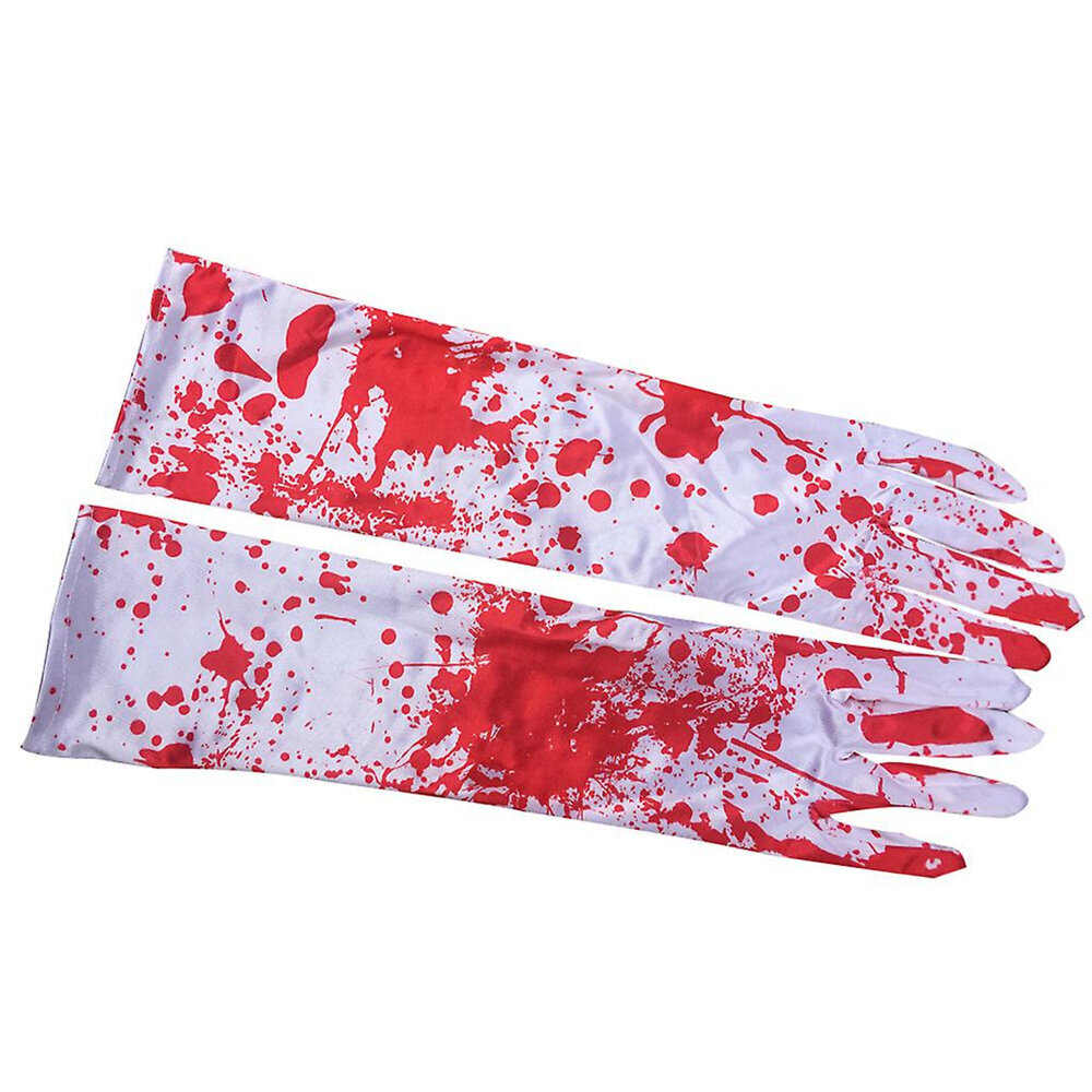 Veriset käsineet Halloween Blood Roiskeet Käsineet Veren värjätyt veriset aikuiset hinta ja tiedot | Miesten hatut, huivit ja käsineet | hobbyhall.fi