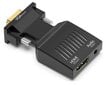 XtendLan Adaptér VGA (M) ja HDMI (F), 1080p, äänentoisto (konektori 3,5 mm, F) hinta ja tiedot | Adapterit | hobbyhall.fi