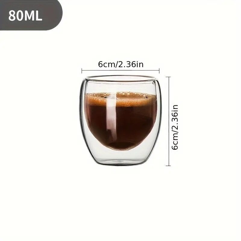 Kaksoislasi Espresso-mukisarja, 6 kpl hinta ja tiedot | Lasit, mukit ja kannut | hobbyhall.fi