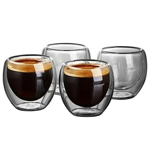 Kaksoislasi Espresso-mukisarja, 6 kpl hinta ja tiedot | Lasit, mukit ja kannut | hobbyhall.fi