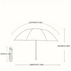 Tuulenpitävä Korkealaatuinen Sateenvarjo Deal hinta ja tiedot | Naisten sateenvarjot | hobbyhall.fi