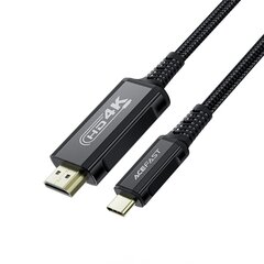 Kaapeli Acefast C1-10 USB-C to HDMI 1.8m musta hinta ja tiedot | Kaapelit ja adapterit | hobbyhall.fi