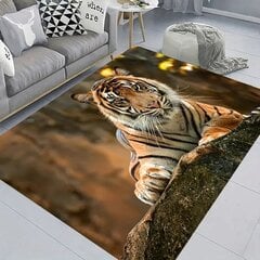 (3-50x80cm 20x32 tuumaa) 3D-tulostus Tiger Pattern Olohuone Matto Sohvapöytä Suurikokoinen Matot Keittiö Ovimatto Keittiö Eteinen Parveke matot hinta ja tiedot | Isot matot | hobbyhall.fi