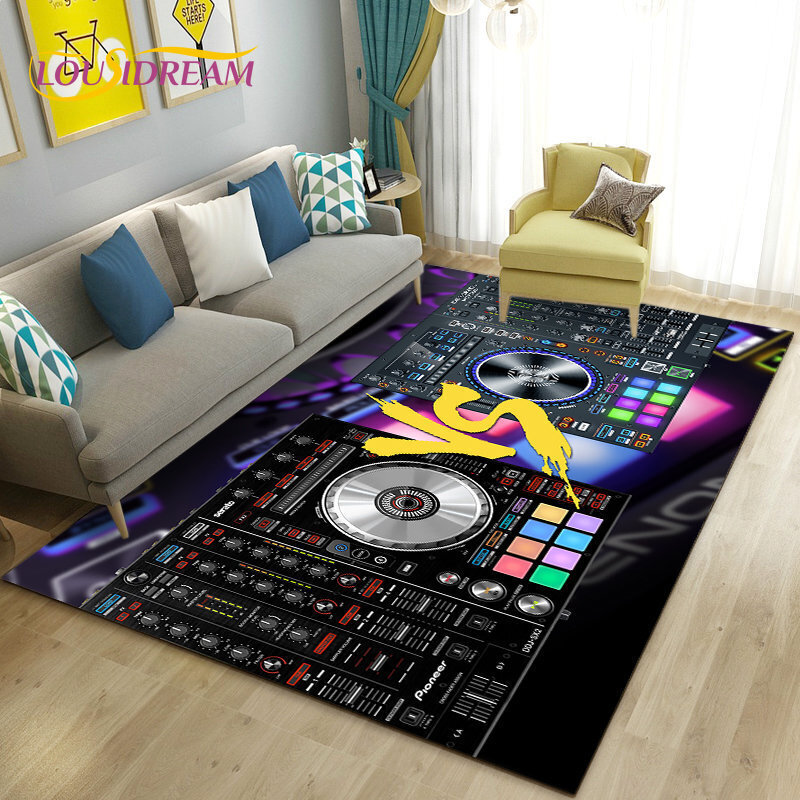 (4-60x90cm) 3D DJ-musiikkinäytön näppäimistöalueen matto, mattomatto olohuoneen sohvan kynnysmaton koristeluun, Kid Play -lahja liukumaton lattiamatto hinta ja tiedot | Isot matot | hobbyhall.fi