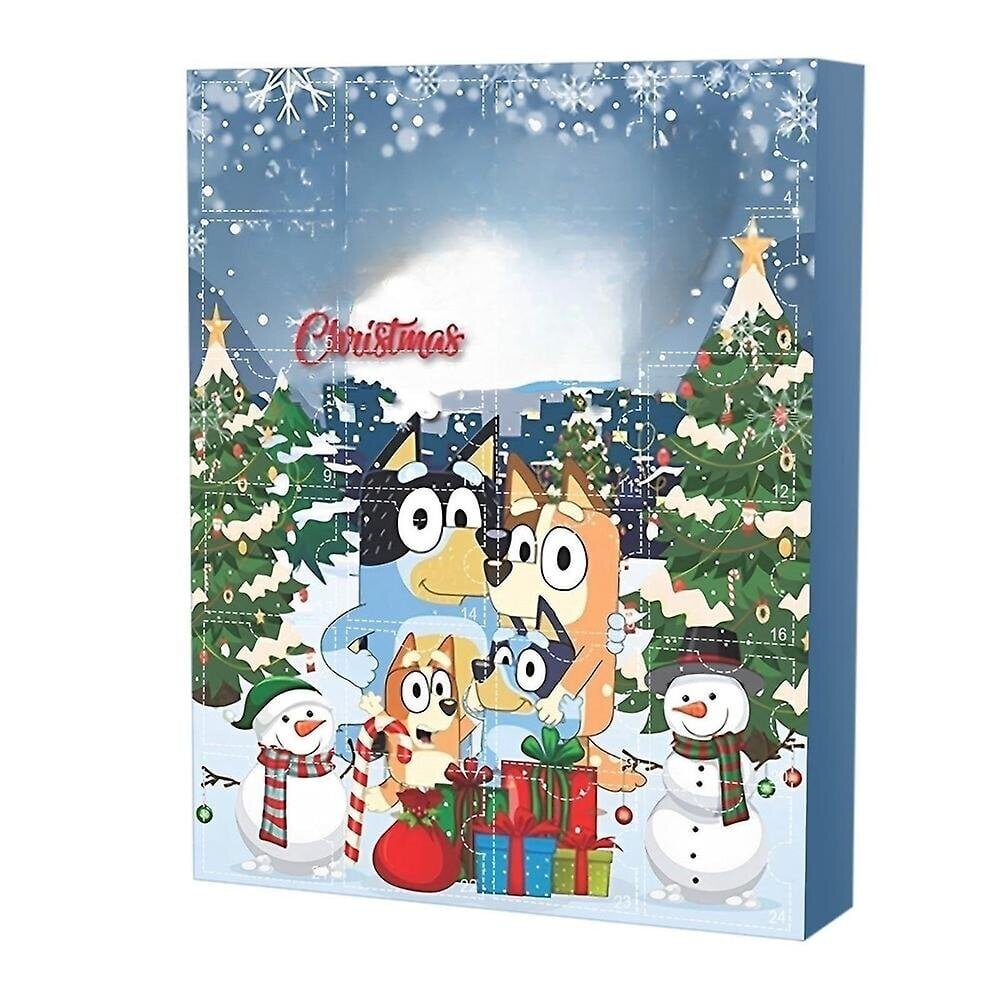 Christmas Bluey 2023 adventtikalenteri, 24 päivän lähtölaskentakalenterit, sarjakuva Bluey-hahmot nukkelahjat hinta ja tiedot | Juhlakoristeet | hobbyhall.fi