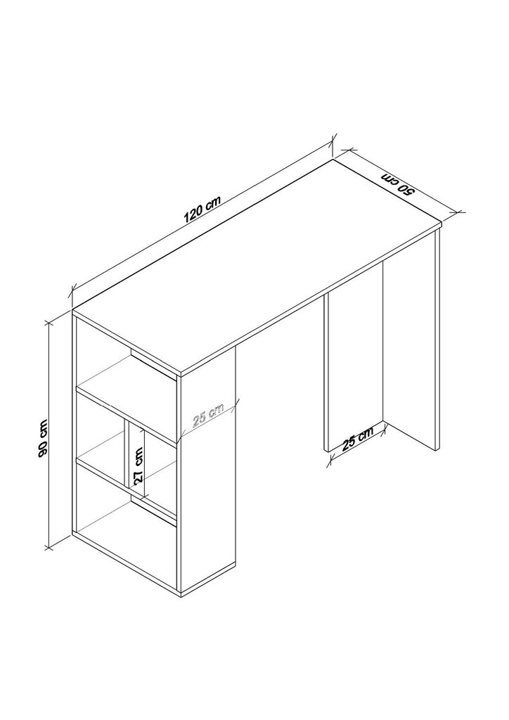 Keittiön pöytä Asir Pan, ruskea/valkoinen hinta ja tiedot | Ruokapöydät | hobbyhall.fi