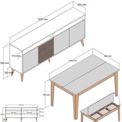 3-osainen olohuoneen kalustesarja Asir Milan 526, ruskea/musta hinta ja tiedot | Olohuoneen kaapit ja lipastot | hobbyhall.fi