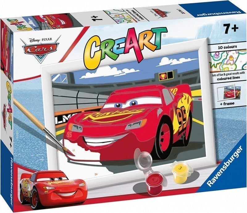 CreArt-piirustussetti - Disney Cars Lightning Mcqueen hinta ja tiedot | Taide- ja askartelutarvikkeet | hobbyhall.fi