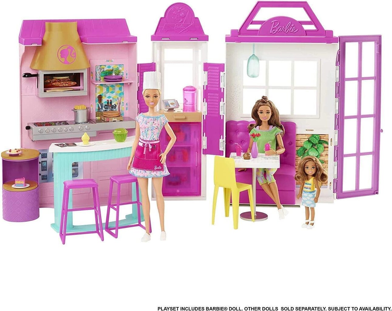 Barbie Cook'n Grill -nukke ja ravintolasetti hinta ja tiedot | Tyttöjen lelut | hobbyhall.fi