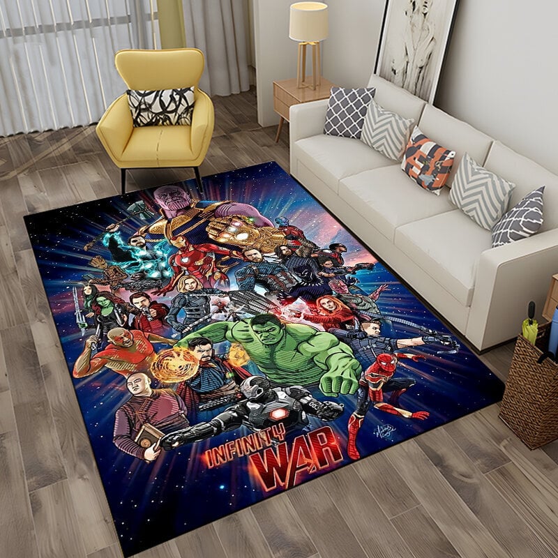 (Tyyli N-40x60cm (16x24in)) Sarjakuva Avengers Suuren alueen Matot 3D Matto Koti olohuoneeseen Lapsille Makuuhuoneen Sohva Kynnysmatto Sisustus Lasten Liukumaton lattia hinta ja tiedot | Isot matot | hobbyhall.fi