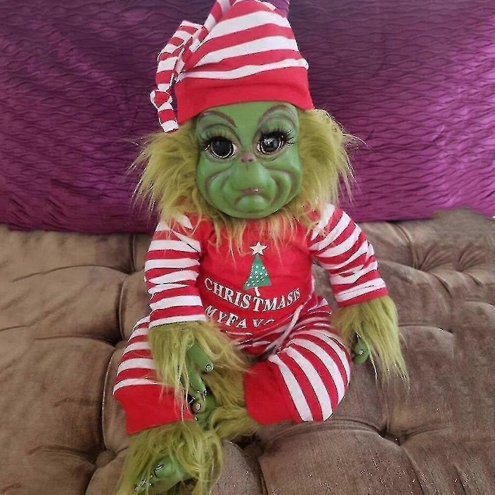 Grinch Pehmo Doll Reborn Baby Grinch Pehmolelu lahja (tyyli 2) hinta ja tiedot | Joulukoristeet | hobbyhall.fi