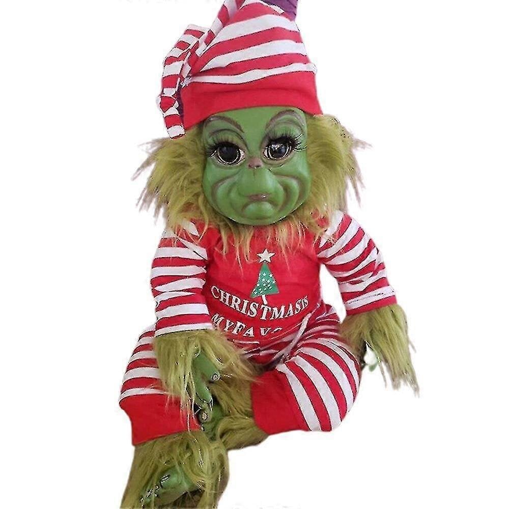 Grinch Pehmo Doll Reborn Baby Grinch Pehmolelu lahja (tyyli 2) hinta ja tiedot | Joulukoristeet | hobbyhall.fi