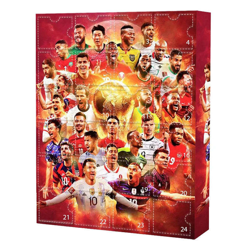 2024 World Cup Advent Calendar World Cup Adventskalender Jul Blind Box Messi, Kairo, Mbappe jne. V hinta ja tiedot | Kalenterit ja muistikirjat | hobbyhall.fi