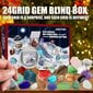 24 Crystal Advent Calendar, Mineral Christmas Advent kalenteri, ainutlaatuinen muotoilu kalenteri, joulun adventtikalenterin koristeet, lasten joulu Com hinta ja tiedot | Joulukoristeet | hobbyhall.fi