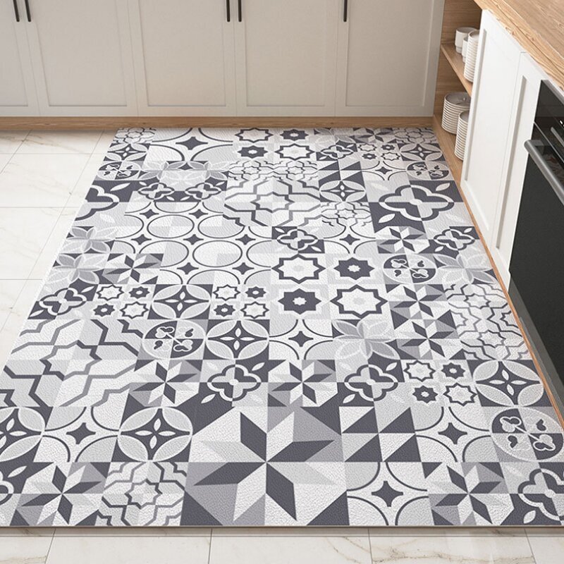 (E-50X80cm)Sisustus Keittiön lattiamatto Likaantumisenesto Öljynkestävä Vedenpitävä PVC Matto Helppo puhdistaa Parveke Liukumaton Pehmeä Matto ковер Tapis ?? hinta ja tiedot | Isot matot | hobbyhall.fi