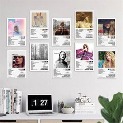 12 Pack Taylor Swift Album Juliste Tulosteet Albumin kansi Seinä Taidekoriste Lahjat Swiftie Ts -faneille Musiikin ystäville hinta ja tiedot | Sisustuspaneelit | hobbyhall.fi