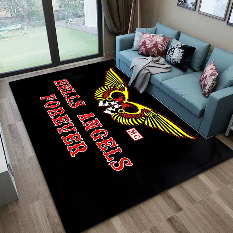 (Tyyli B-60x90cm (24x35in))Hells Angels Band -logo painettu matto Muoti Joogamatto Liukumaton mattovalokuvaus Makuuhuoneen sisustus Kawaii Matot Syntymäpäivälahja hinta ja tiedot | Isot matot | hobbyhall.fi