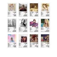 12 Pack Taylor Swift Album Juliste Tulosteet Albumin kansi Seinä Taidekoriste Lahjat Swiftie Ts -faneille Musiikin ystäville hinta ja tiedot | Sisustuspaneelit | hobbyhall.fi