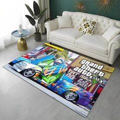 (18-40 x 60)GTA Grand Theft Auto Games Gamer Mattomatto kotiin Olohuoneeseen Makuuhuoneen Sohva Ovimatto Sisustus Lasten alueen matto Liukumaton lattiamatto hinta ja tiedot | Isot matot | hobbyhall.fi