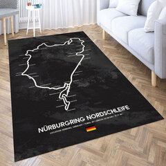 (4573330-50x80cm)Nuerburgring Nordschleife 3D-tulostushuone Makuuhuoneen liukastumista estävät pehmeät lattiamatot Koti Muoti Mattomatto Uutta hinta ja tiedot | Isot matot | hobbyhall.fi