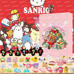 Sanrio Hello Kitty 24 päivän joulu Halloween Lahjalaatikko Lähtölaskenta Yllätys Advent Kalenteri Laatikot PVC Koristelelut Lasten Lahjat hinta ja tiedot | Joulukoristeet | hobbyhall.fi