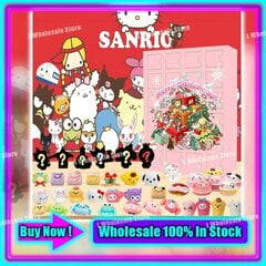 Sanrio Hello Kitty 24 päivän joulu Halloween Lahjalaatikko Lähtölaskenta Yllätys Advent Kalenteri Laatikot PVC Koristelelut Lasten Lahjat hinta ja tiedot | Joulukoristeet | hobbyhall.fi