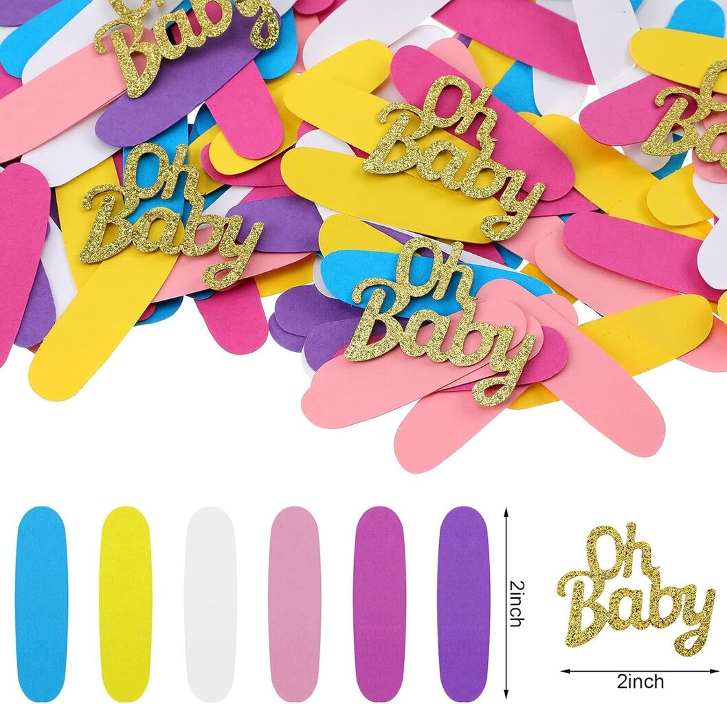 350 kpl Baby Confetti Sprinkles Baby Shower Pöytä Konfetti Koristeet Donitsipaperi Vauvakonfetti Sprinkit Baby Showerin (klassinen tyyli) hinta ja tiedot | Koristeet ja tarrat | hobbyhall.fi