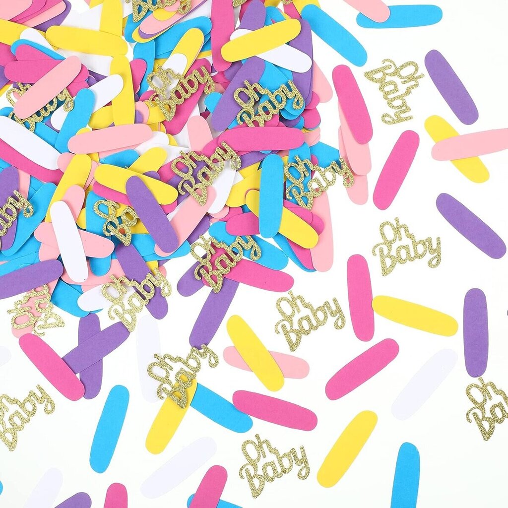 350 kpl Baby Confetti Sprinkles Baby Shower Pöytä Konfetti Koristeet Donitsipaperi Vauvakonfetti Sprinkit Baby Showerin (klassinen tyyli) hinta ja tiedot | Koristeet ja tarrat | hobbyhall.fi