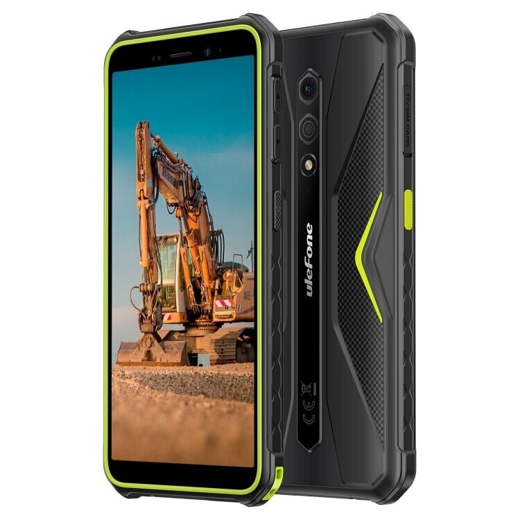 Ulefone Armor X12, 3 Gt + 32 Gt, kestävä puhelin, Face Unlock, 5,45 tuuman Android 13 Go MediaTek Helio A22 Quad Core, Verkko: 4G, NFC (vähemmän vihreää) hinta ja tiedot | Matkapuhelimet | hobbyhall.fi