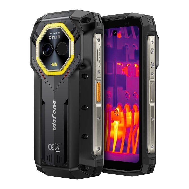 Ulefone Armor Mini 20T Pro, lämpökuvaus, 8 Gt + 256 Gt, IP68/IP69K kestävä puhelin, 4,7 tuuman Android 14 MediaTek Dimensity 6300 5G Octa Core, Verkko: 5G, NFC, OTG (Mecha Black) hinta ja tiedot | Matkapuhelimet | hobbyhall.fi