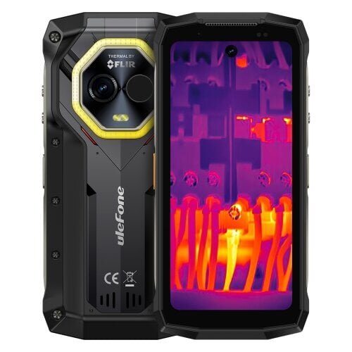 Ulefone Armor Mini 20T Pro, lämpökuvaus, 8 Gt + 256 Gt, IP68/IP69K kestävä puhelin, 4,7 tuuman Android 14 MediaTek Dimensity 6300 5G Octa Core, Verkko: 5G, NFC, OTG (Mecha Black) hinta ja tiedot | Matkapuhelimet | hobbyhall.fi