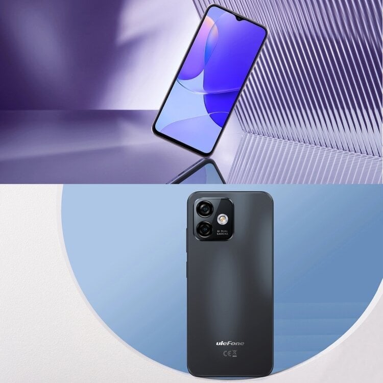 Ulefone Note 16 Pro, 8 Gt + 512 Gt, kaksoistakakamerat, Face ID & Side Sormenjälkitunnistus, 4400 mAh akku, 6,52 tuuman Android 13 Unisoc T606 Octa Core jopa 1,6 GHz, Verkko: 4G, Dual SIM, OTG (Bla SIMck) hinta ja tiedot | Matkapuhelimet | hobbyhall.fi