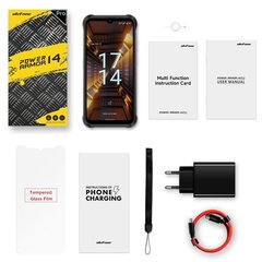 Ulefone Power Armor 14 Pro - kestävä puhelin, 8 Gt + 128 Gt, kolminkertaiset takakamerat, IP68/IP69K vedenpitävä pölytiivis iskunkestävä, kasvojentunnistus ja sivusormenjälkitunnistus, 10 000 mAh akku, 6,52 tuuman Android 12 MediaTek Helio G89V Cor06Z6c.  hinta ja tiedot | Matkapuhelimet | hobbyhall.fi