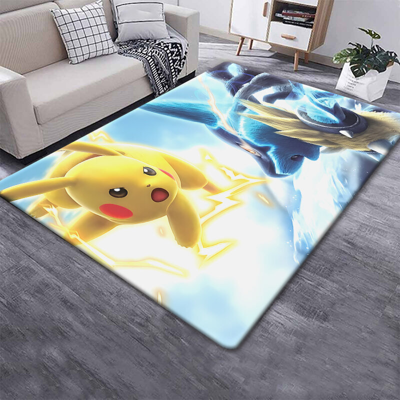 (1-60x90cm (23x35 tuumaa))Pokémon Pikachu HD Painettu matto Olohuone Kodinsisustus Sohvapöytä matto Liukumaton tuoli tyyny Lounge matto Picnic Camping Ar hinta ja tiedot | Isot matot | hobbyhall.fi