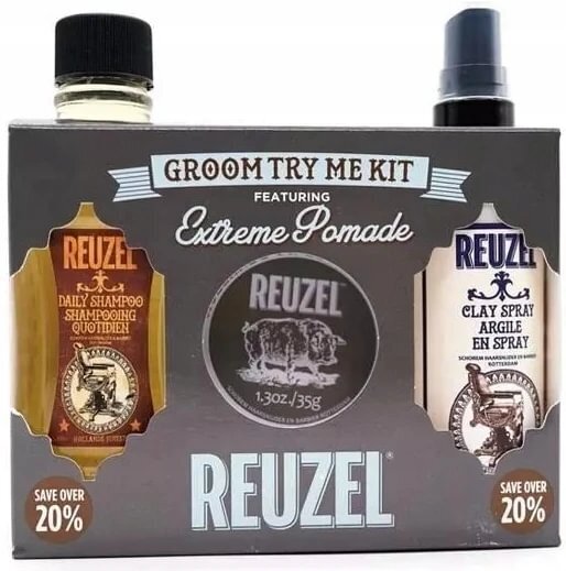 Reuzel Kokeile Reuzel Groom kit - Extreme 3 kpl hinta ja tiedot | Hiustarvikkeet | hobbyhall.fi