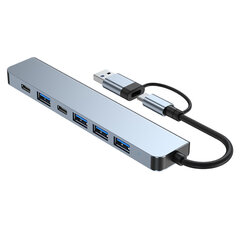 7 in 1 Type C Hub 5W lataus Plug and Play alumiiniseoksesta valmistettu USB-telakka näppäimistöille PC hinta ja tiedot | Tablettien kotelot ja muut tarvikkeet | hobbyhall.fi