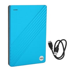 Ulkoinen kiintolevy Ultrathin 2,5 tuuman USB 3.0 alumiiniseoksesta Plug and Play -mobiilikiintolevy tietokoneelle TV Phone Blue 160GB hinta ja tiedot | Koteloiden lisätarvikkeet | hobbyhall.fi