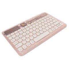 Retro-Bluetooth-näppäimistö Ultra-ohut RGB-kevyt Retro-langaton mininäppäimistö kotimatkoille Business Trip Pink hinta ja tiedot | Näppäimistöt | hobbyhall.fi