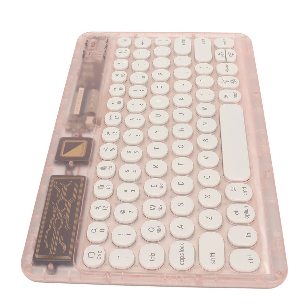 Retro-Bluetooth-näppäimistö Ultra-ohut RGB-kevyt Retro-langaton mininäppäimistö kotimatkoille Business Trip Pink hinta ja tiedot | Näppäimistöt | hobbyhall.fi