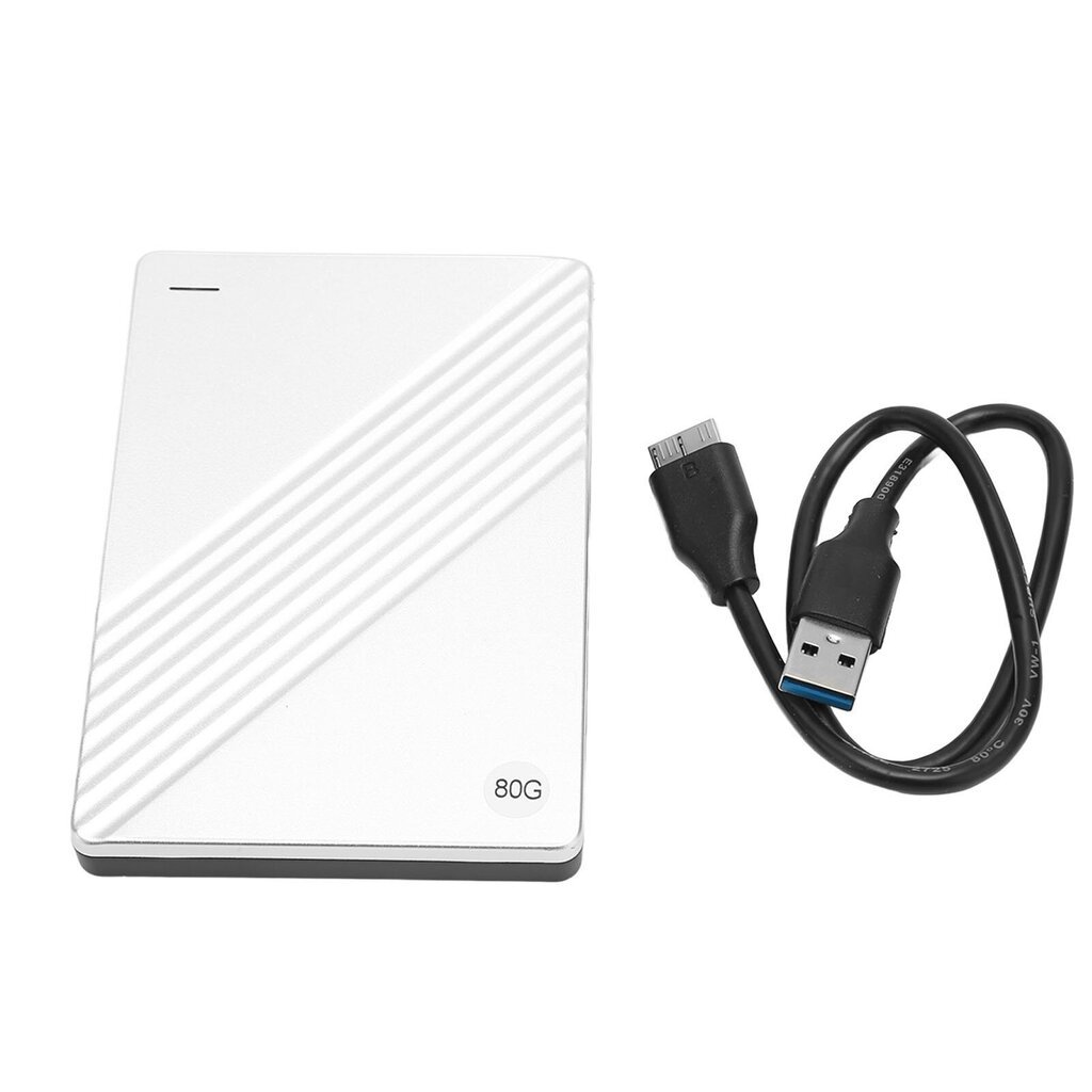 Ulkoinen kovalevy Ultraohut 2,5 tuuman USB 3.0 alumiiniseos Plug and Play -mobiilikiintolevy tietokoneelle TV-puhelimelle Silver 500GB hinta ja tiedot | Koteloiden lisätarvikkeet | hobbyhall.fi