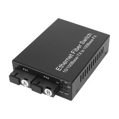 Ethernet Media Converter 100Mbps SC Single Fiber Singlemode RJ45 Port Fiber Ethernet lähetinvastaanotin verkkokäyttöön 100-240V EU Plug hinta ja tiedot | Muistitikut | hobbyhall.fi